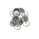22mm Black Metal Jeans Buttons with Back Pins (Pack of 10)